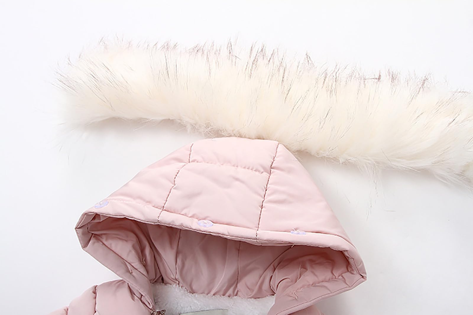 Verve Jelly Baby Schneeanzug Winter Strampler mit Kapuze Jungen Mädchen Dick Jumpsuit Zipper Bodysuit Footted Down Skisuit Warm Outfits mit Handschuhen