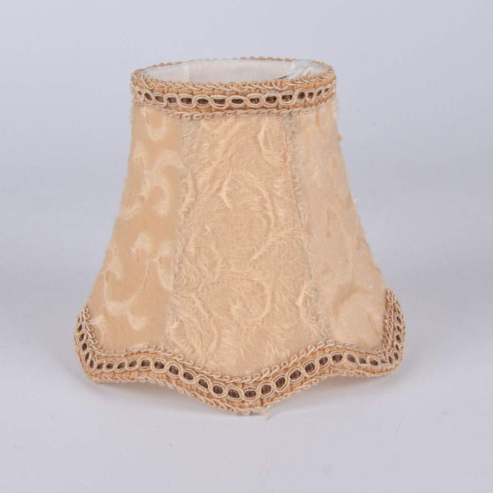 Lot De 6 Petits Abat-Jour En Tissu Lin - Type Clip, Ø14 Cm - Pour Lustre, Lampe De Table, Applique Murale