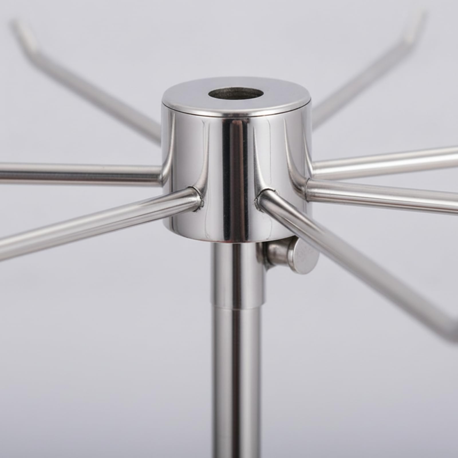 Portagioie Girevole con Ganci Elegante, Effetto Specchio, 1 Livello, Altezza Fissa di 80 Cm