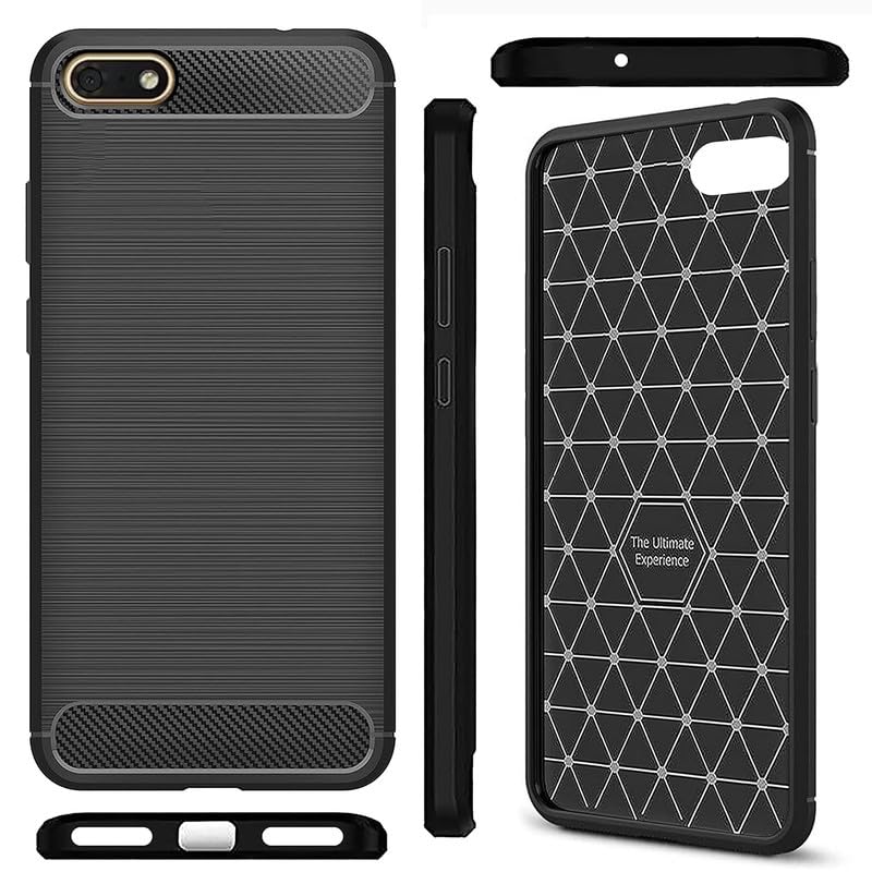 Image of Hybrid Carbon Fiber Back Case for Huawei Y5 2018 (Black)