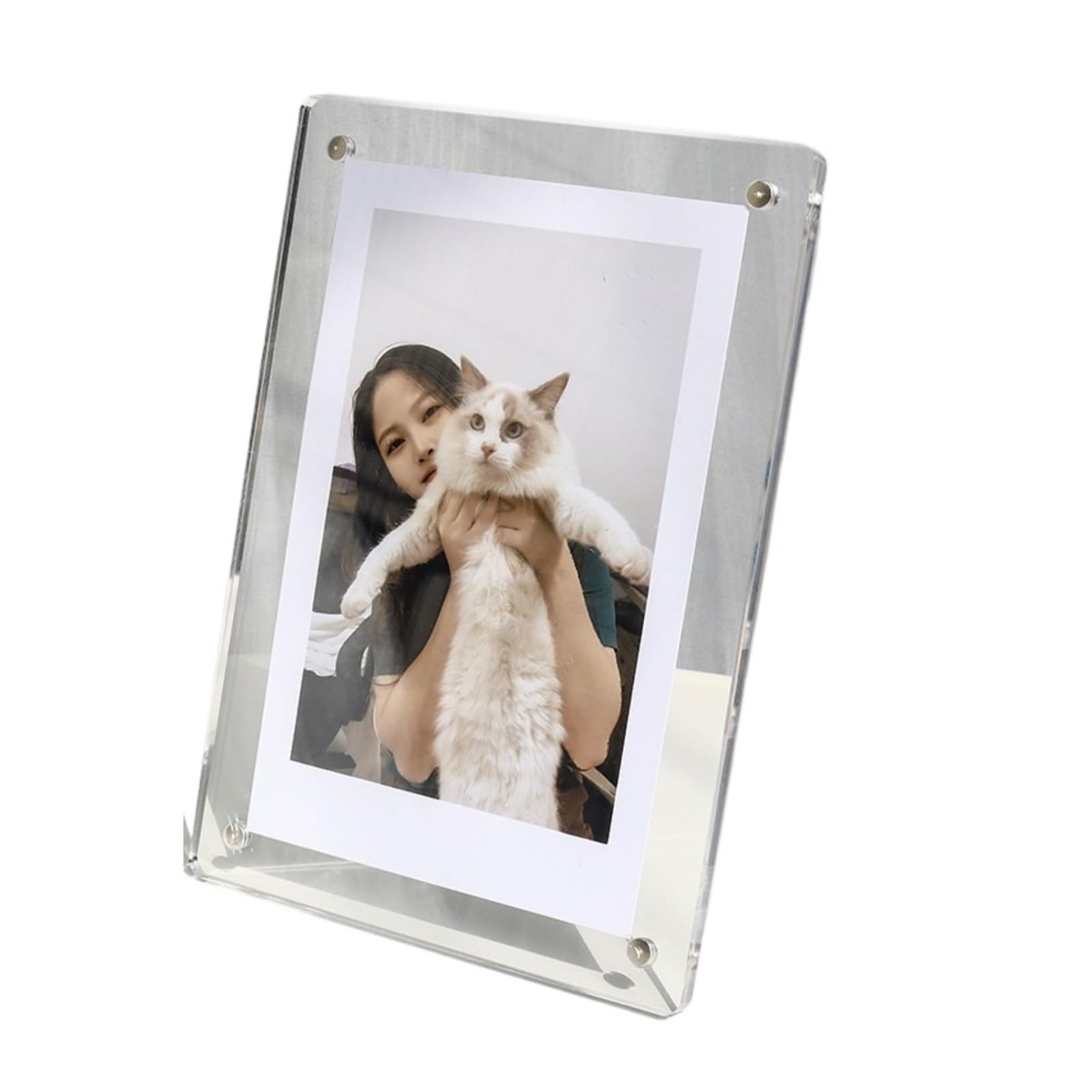 Photo Picture Display Frame Acrylic Photo Frame Stand Transparent Display Decorative Wall Hanging Living Room Decoration(10x15cm)