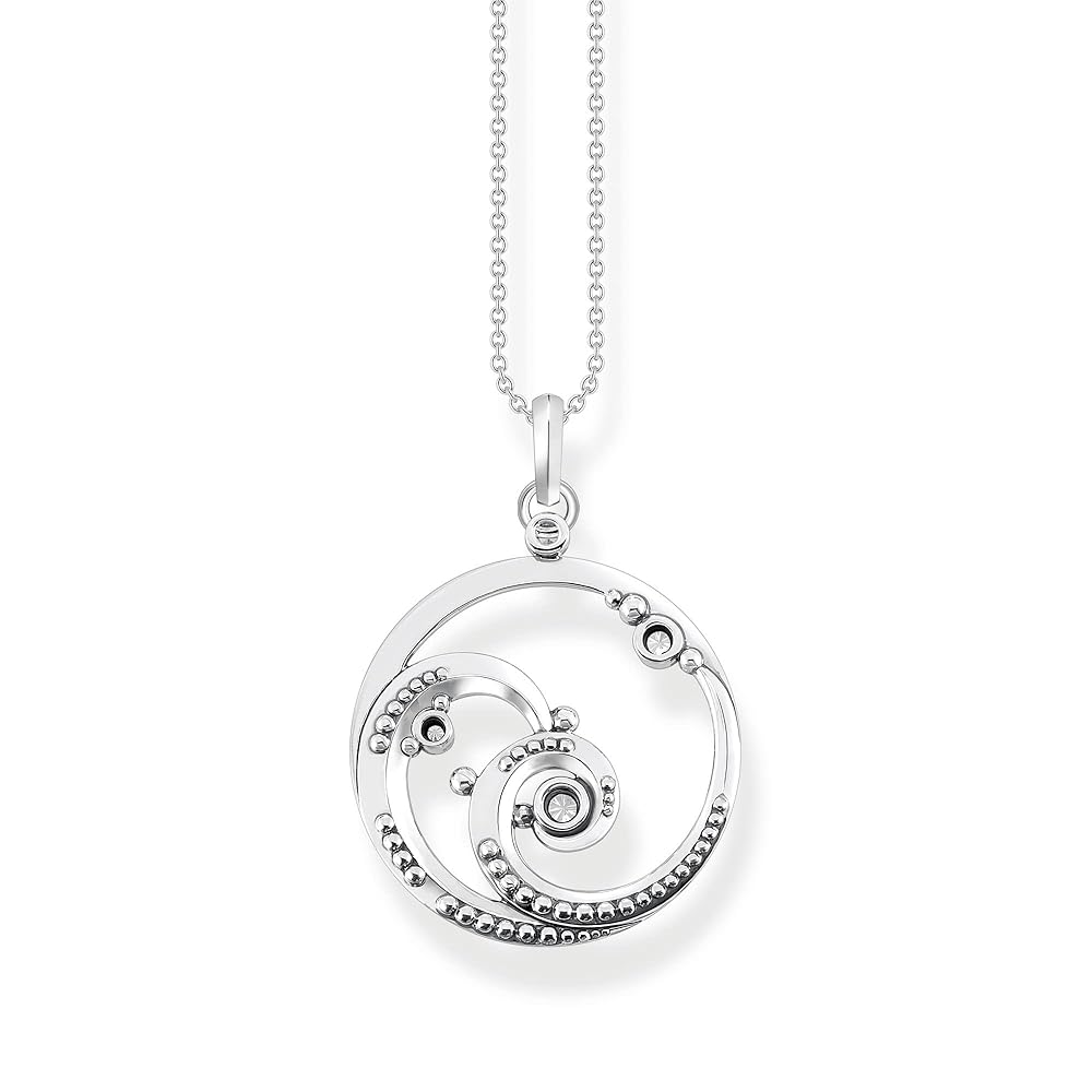 Thomas Sabo Women Necklace Wave with Blue Stones 925