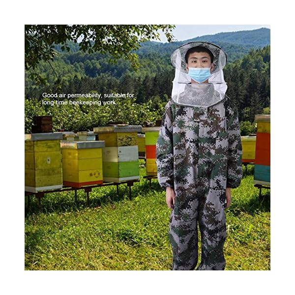 Bienenanzüge, Imkeranzug aus Schleiernetz, Imkereiarbeit für Anti-Milben-Anti-Mückenstiche im Freien(XXL) – Bild 6