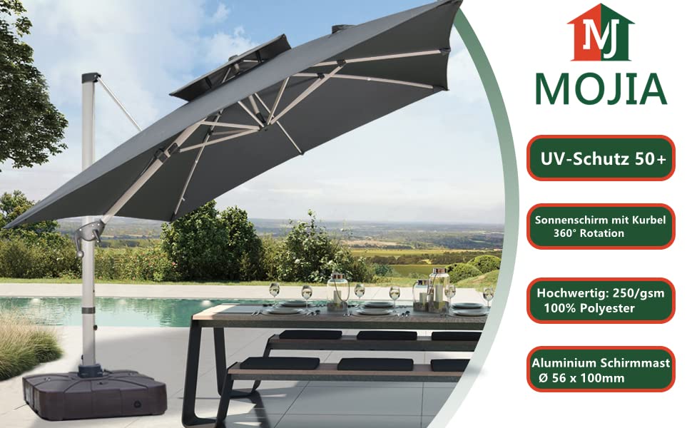 Terrassenschirm Neigungsversteller Aus Alu - Drückknopf-System Für 38mm Masten