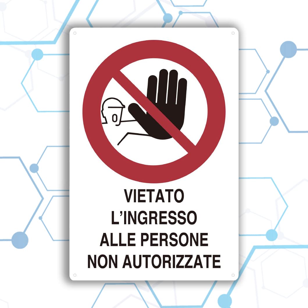 2 Adesivi 'Vietato Ingresso Non Addetti' - 15x20 Cm, Anti-UV - Foto 13