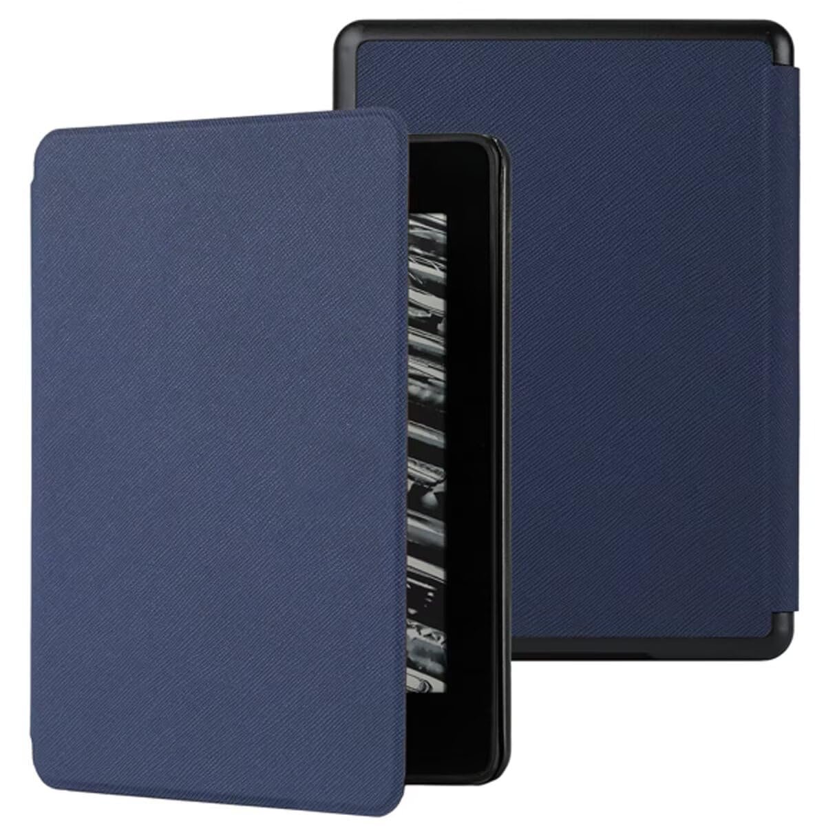 mokase case compatible with 6" new amazon kindle 11th generation 2024/2022, slim polyurethane leather intelligent auto wake/sleep cover for amazon kindle 11th generation 2024 e-reader, darkblue