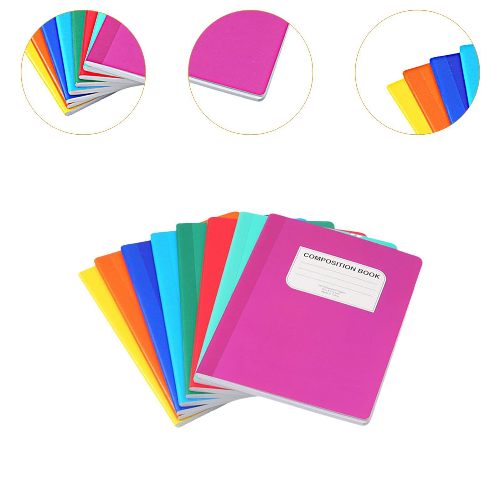 8 Pezzi Quaderno Blocco per Note Registro E Diario con Design Pulito E Minimalista Carta Liscia a Righe per Appunti Quotidiani Adatto per Ufficio Scu, Tinta Unita