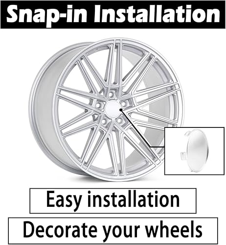 Miniatura 4 de Rheedal 4 tapas centrales de rueda de 2.72 pulgadas para llantas de BMW Series 1 3 5 6 7 X Z, plateadas, 2.72 pulgadas, interior de 2.52 pulgadas