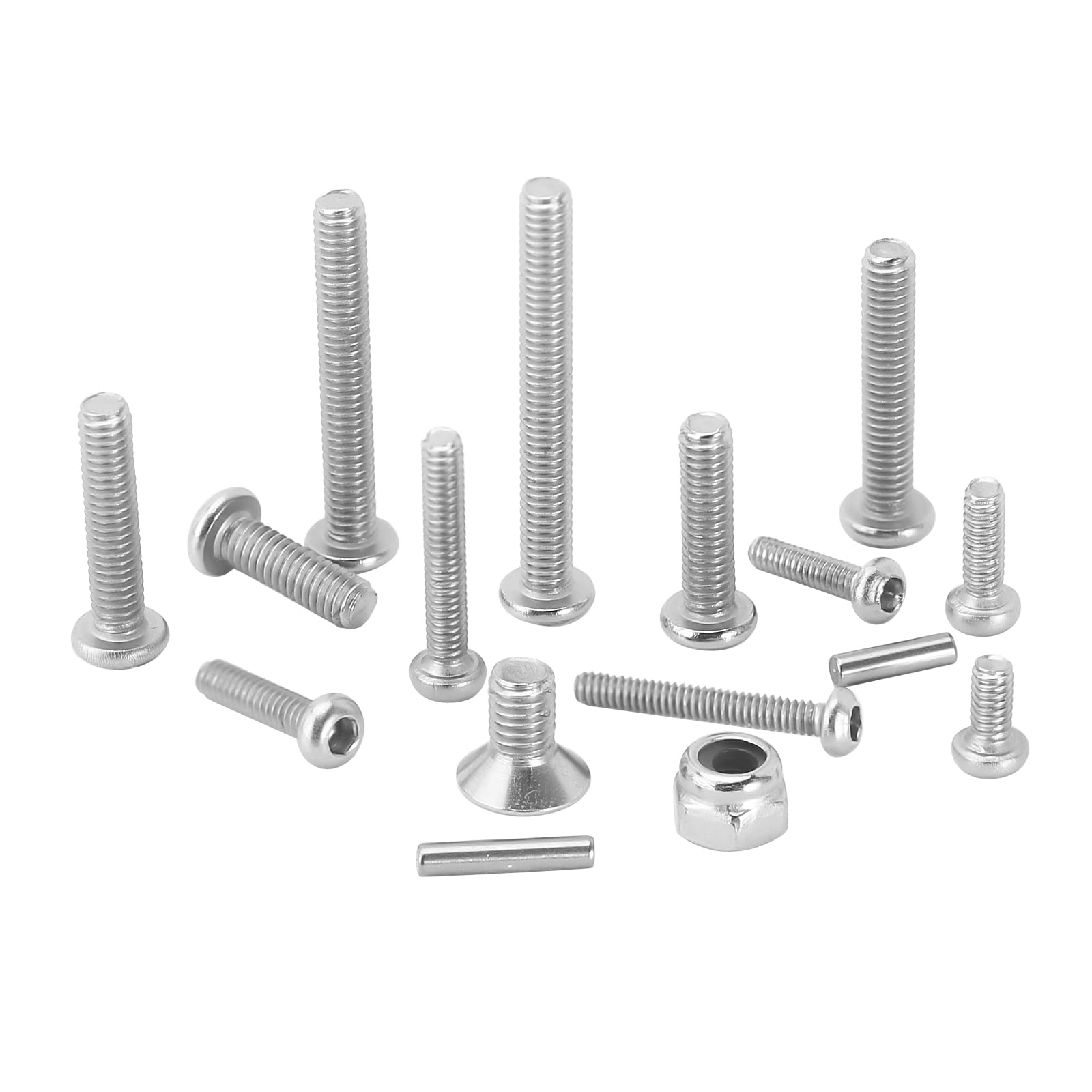 INJORA Screws Pins Nuts M1.6 M2 M2.5 Grade 12.9 Stainless Steel Hex Screws Hardware Kit for TRX4M 1/18 RC Crawler Car(4M-15) - Image 4