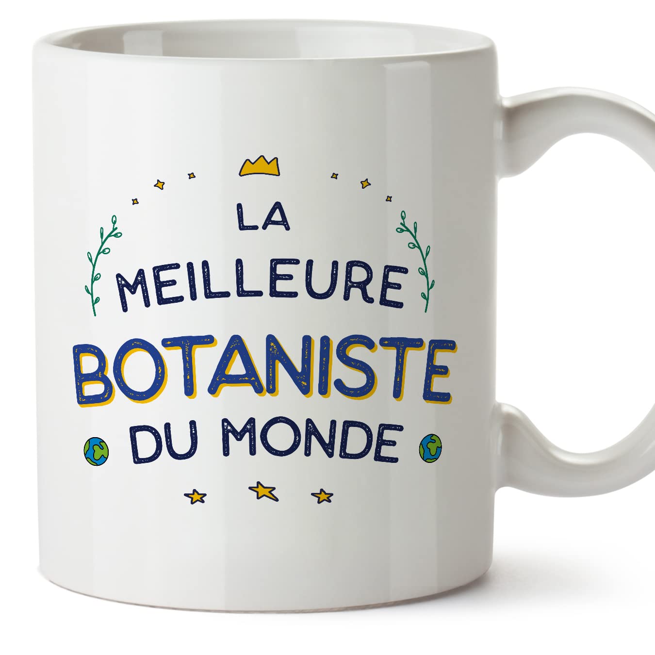 MUGFFINS Botanist Woman Mug - in French - Meilleur du Monde - Funny Gift for Colleagues - Ceramic 11oz Mug