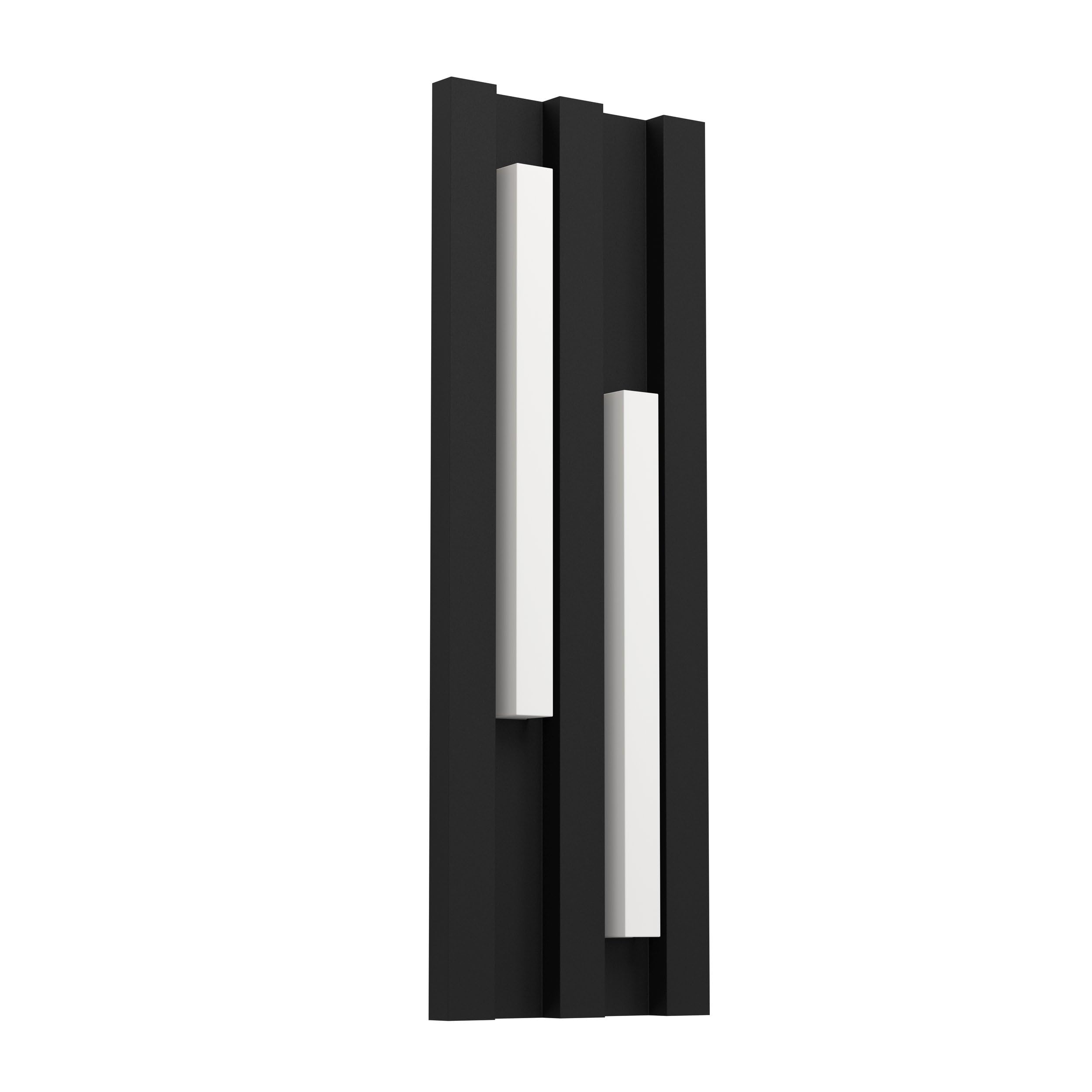 Eglo Fandina Black Steel Outdoor LED Wall Light - Warm White - IP55 - 41.5cm Height