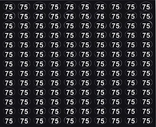 Vending Machine Price Labels Generic soda, Snack .75 Cents (Black) Quantity 130
