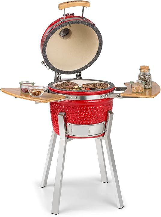 Klarstein princesize pro kamado griglia di cottura in acciaio inox barbecue e smoker GQR5-90300-dtrd