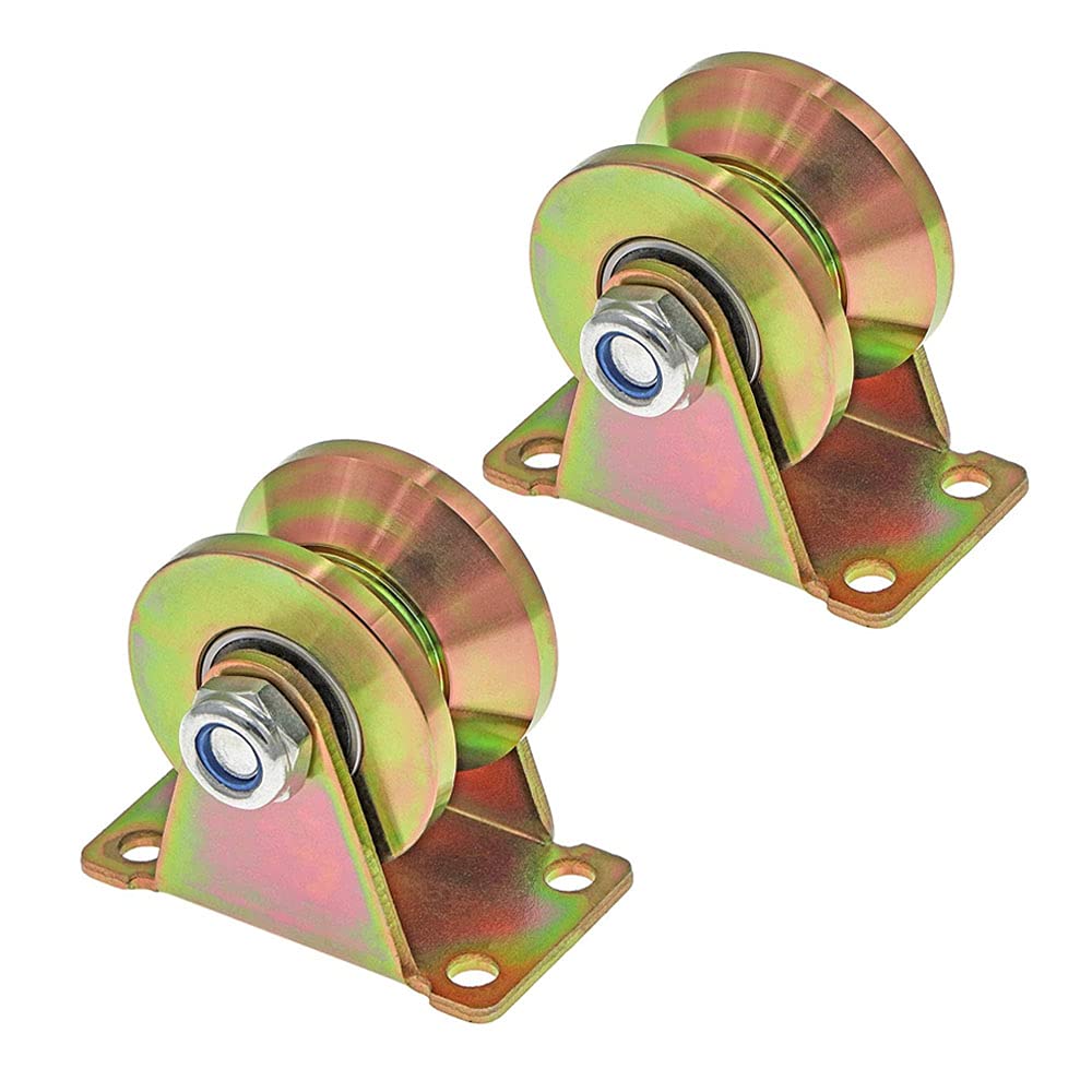 Buy Sliding Gate Roller, 2 Pieces of 2 Inch Groove Gate Wheel, Heavy