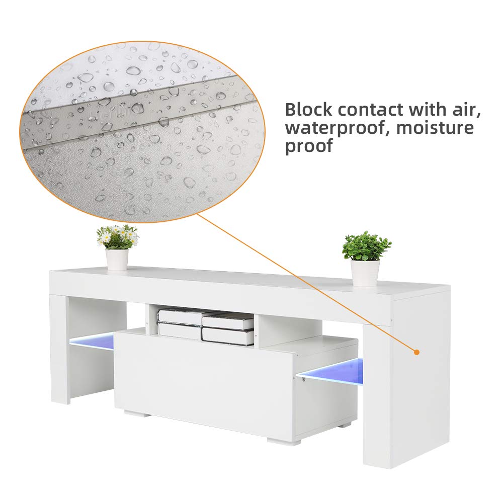 Buy Bonnlo LED TV Stand Modern TV Stand with LED Lights for 60/65/70