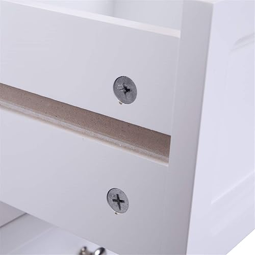Miniatura 7 de Mesita de noche de 2 piezas con 2 cajones, mesa auxiliar de madera simple y moderna para sofá, mesa auxiliar para dormitorio, sala de estar,