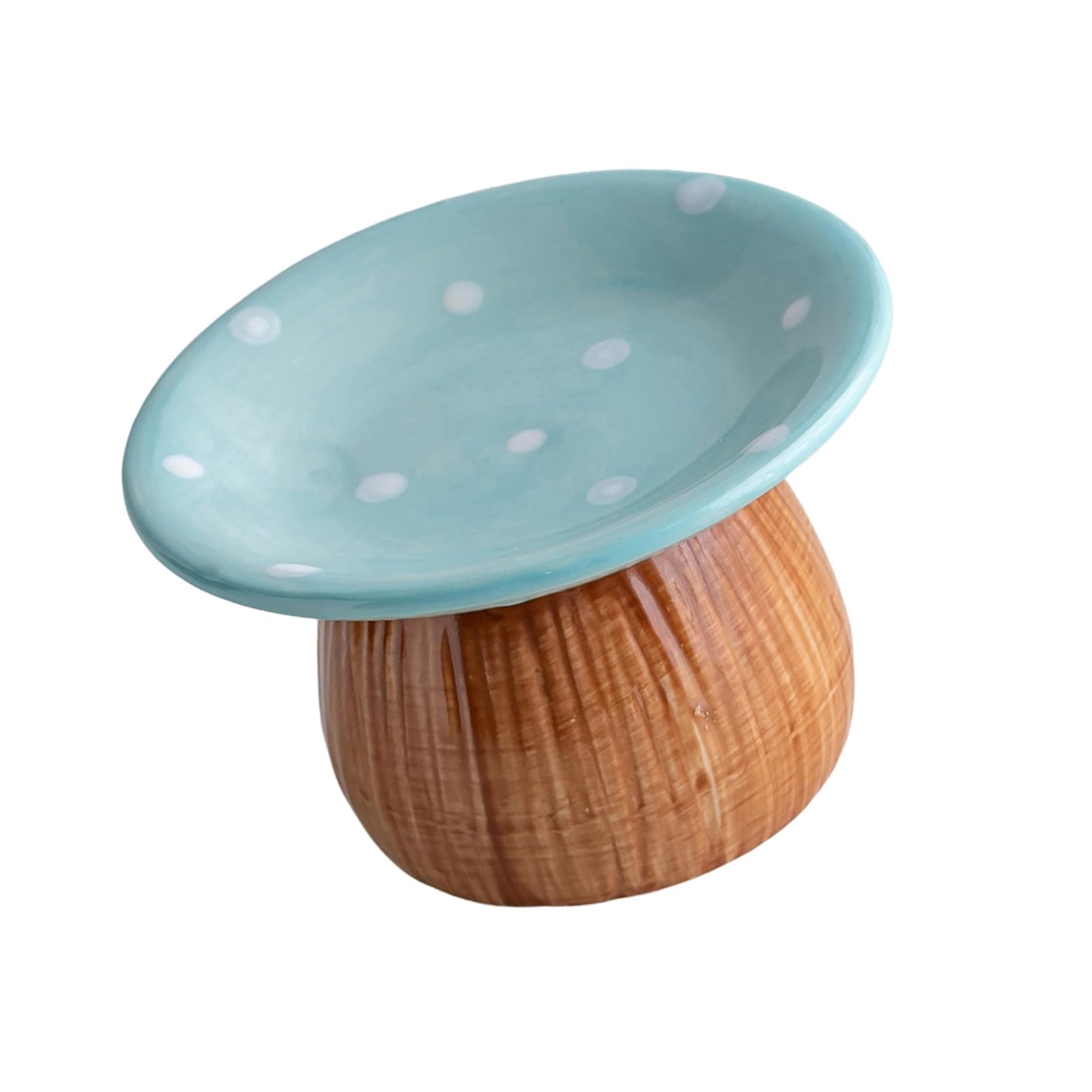Earring Organizer Tray Ceramic Mushroom Jewelry Holder 4.49 Inch Catchall for Bedside Vanity Desktop Daily Storage Mushroom Jewelry Tray Ceramic Trinket Holder Vanity Catchall Bedside Organizer Open