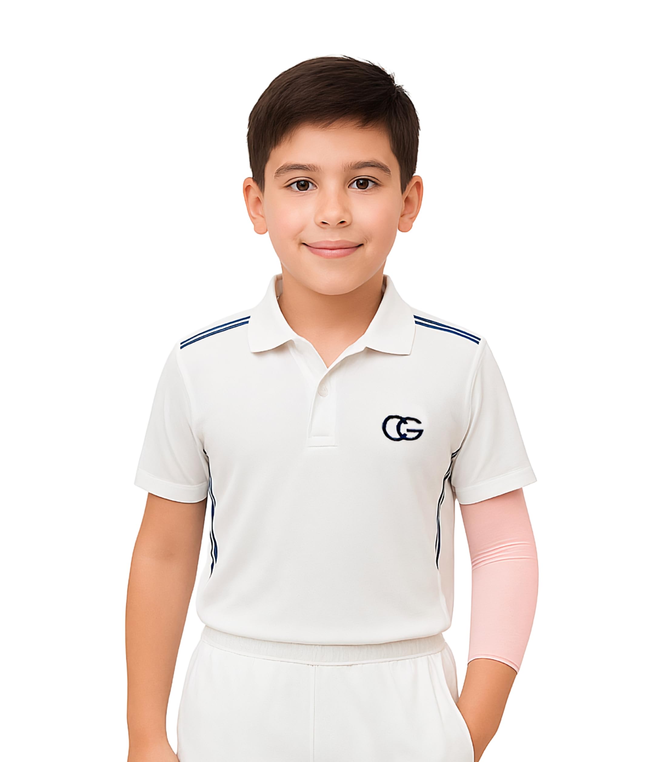 CG Cricket T-Shirt White Half Sleeves for Boys | Kids Cricket T Shirt | Cricket Uniform | Cricket Dress Tshirt (Age 8–14)-picture-14