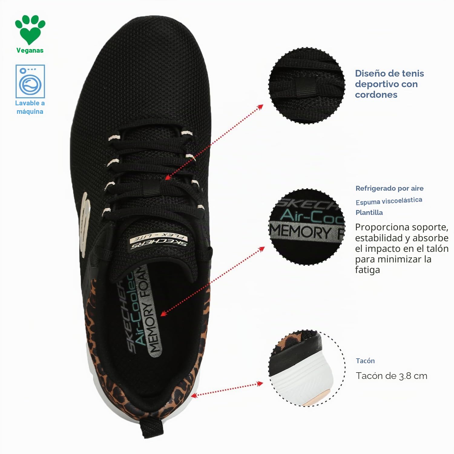 Skechers Flex Appeal 4.0 Wild Ballad, Zapatillas Mujer