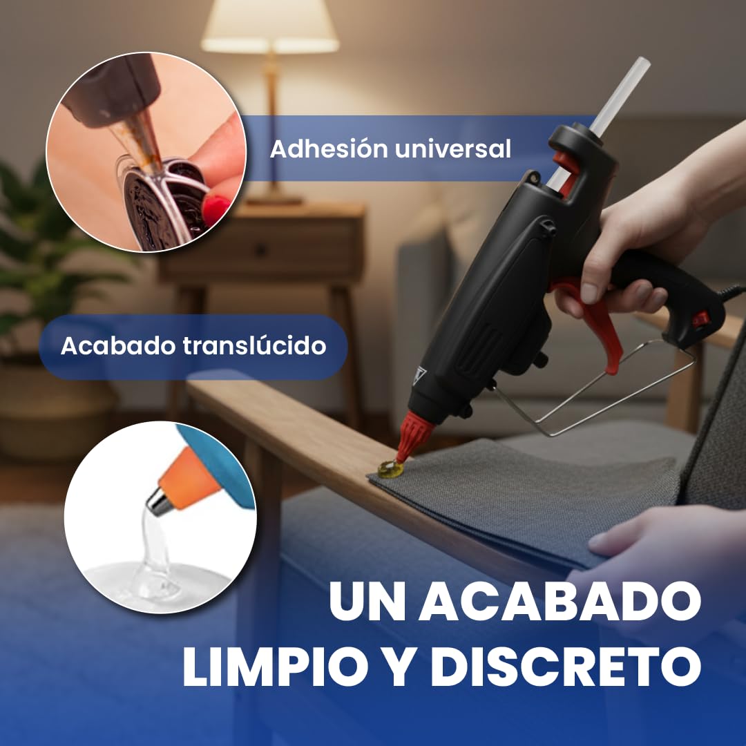 RZT | Cola Termofusible Traslúcido Para Pistola | Barras Para Pistola Caliente Transparente 11mm X 200mm | Uso Profesional | Termofusible Resistente Para Manualidades Y Reparaciones | 2Kg 100 Barras