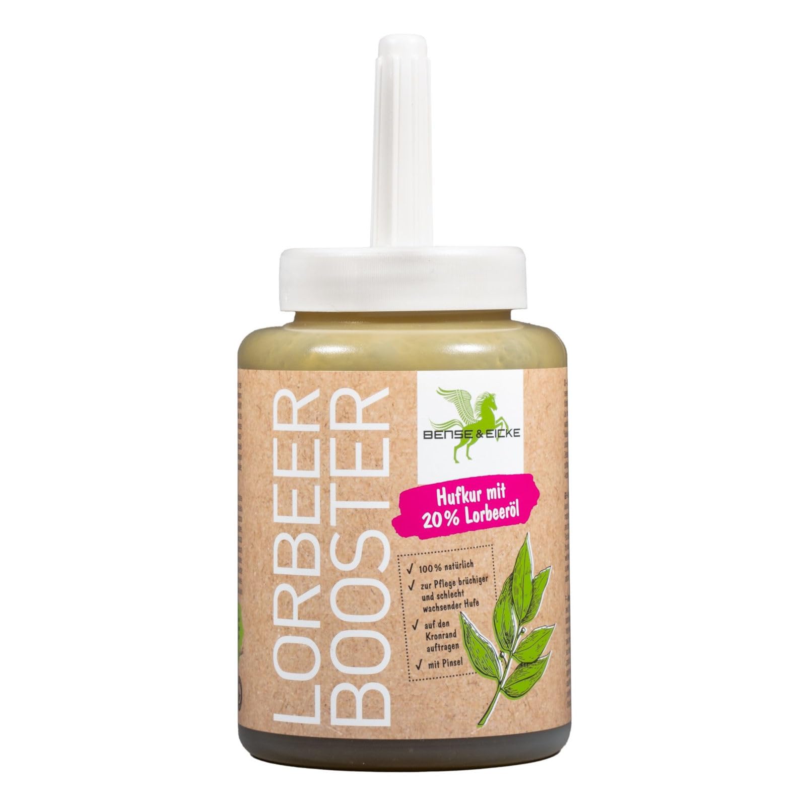 Huile naturelle pour sabots chevaux Bense & Eicke LorbeerBooster 450ml