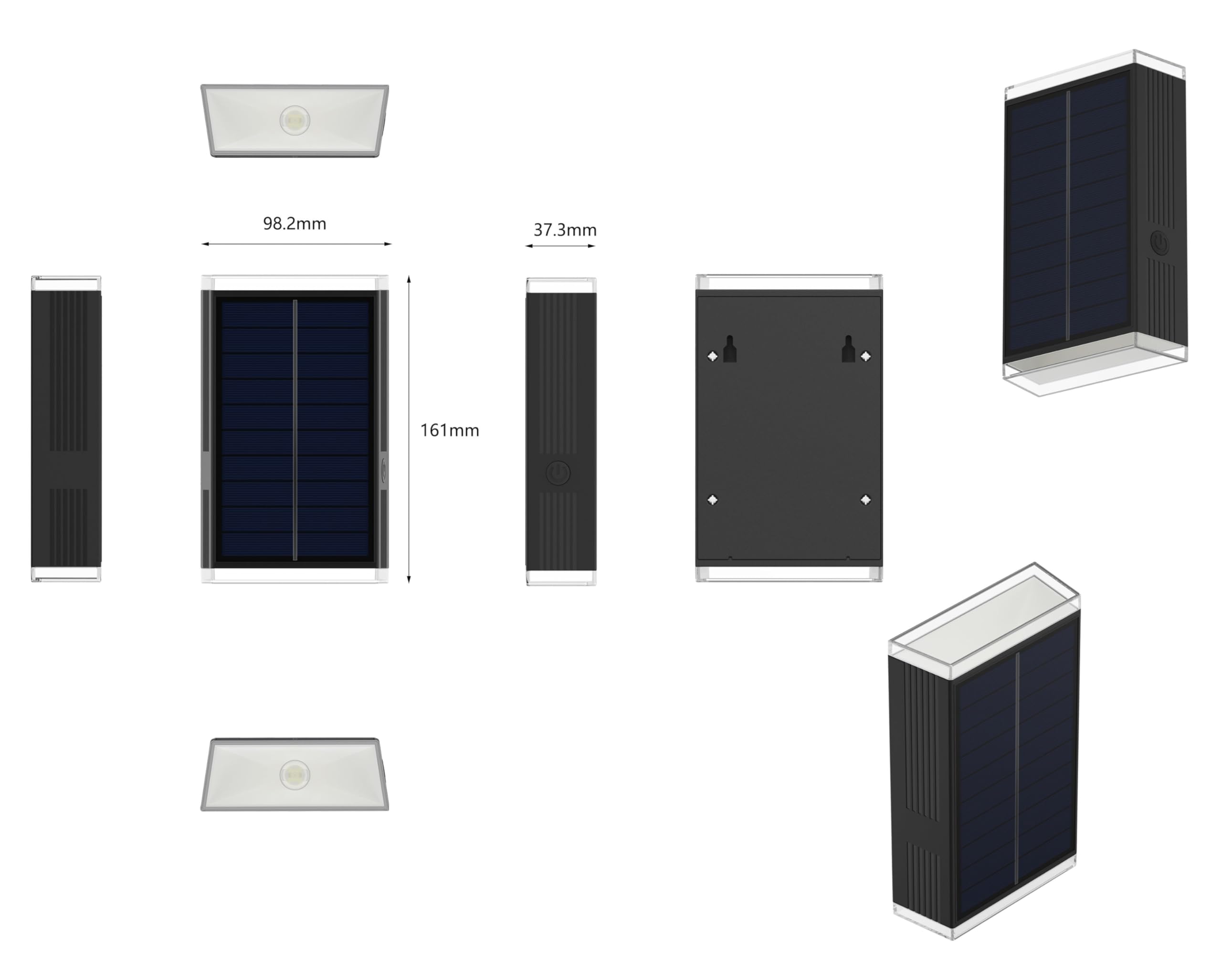 RODY Zonne Wandlampen Voor Buiten, Waterdicht, Met Automatische Sensor Tuin Terras 2 Stuks 2137005073