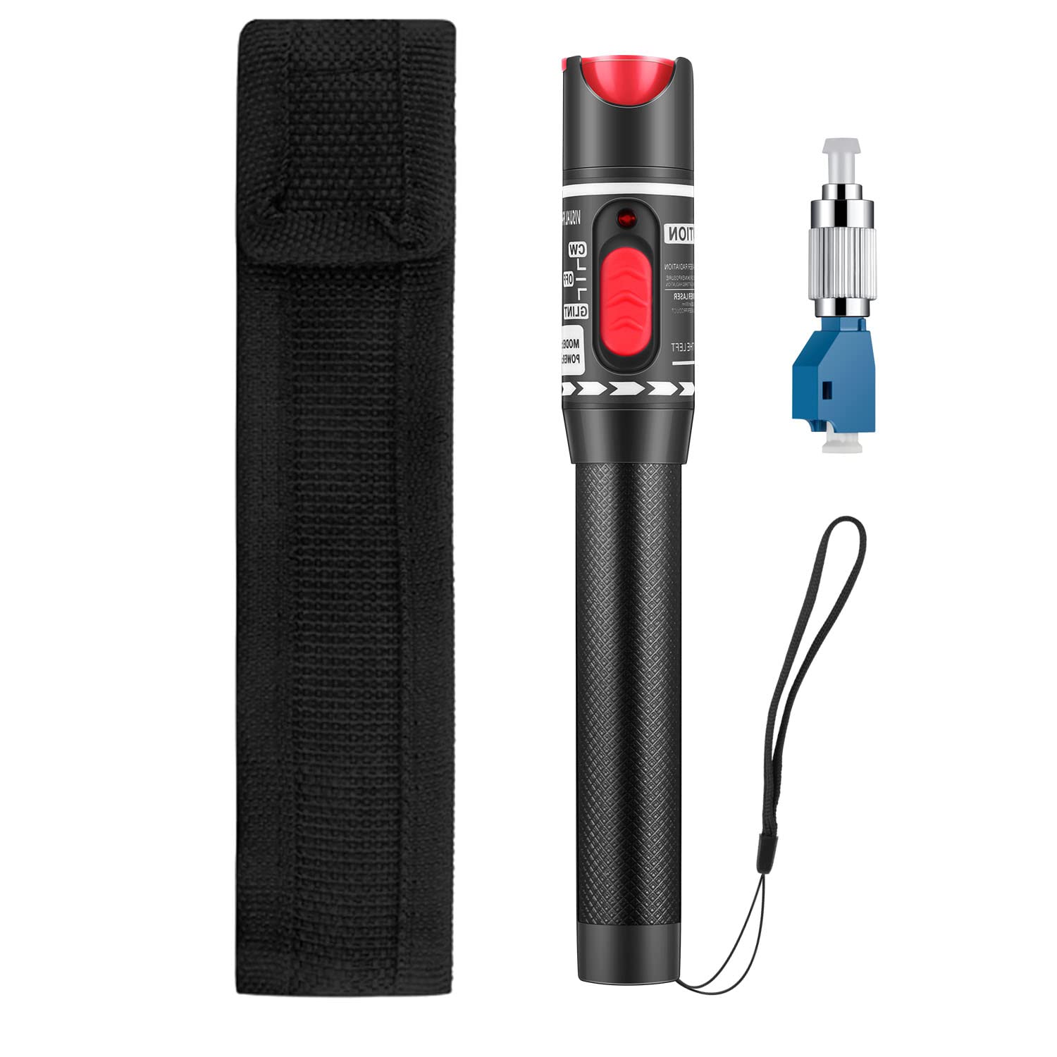 Moocci Visual Fault Locator Fiber Optic Cable Tester Meter - Fiber Optic Tool with FC Male to LC Female Adapter - Tools Tester Kit for LC/FC/SC/ST, Network Cable Test