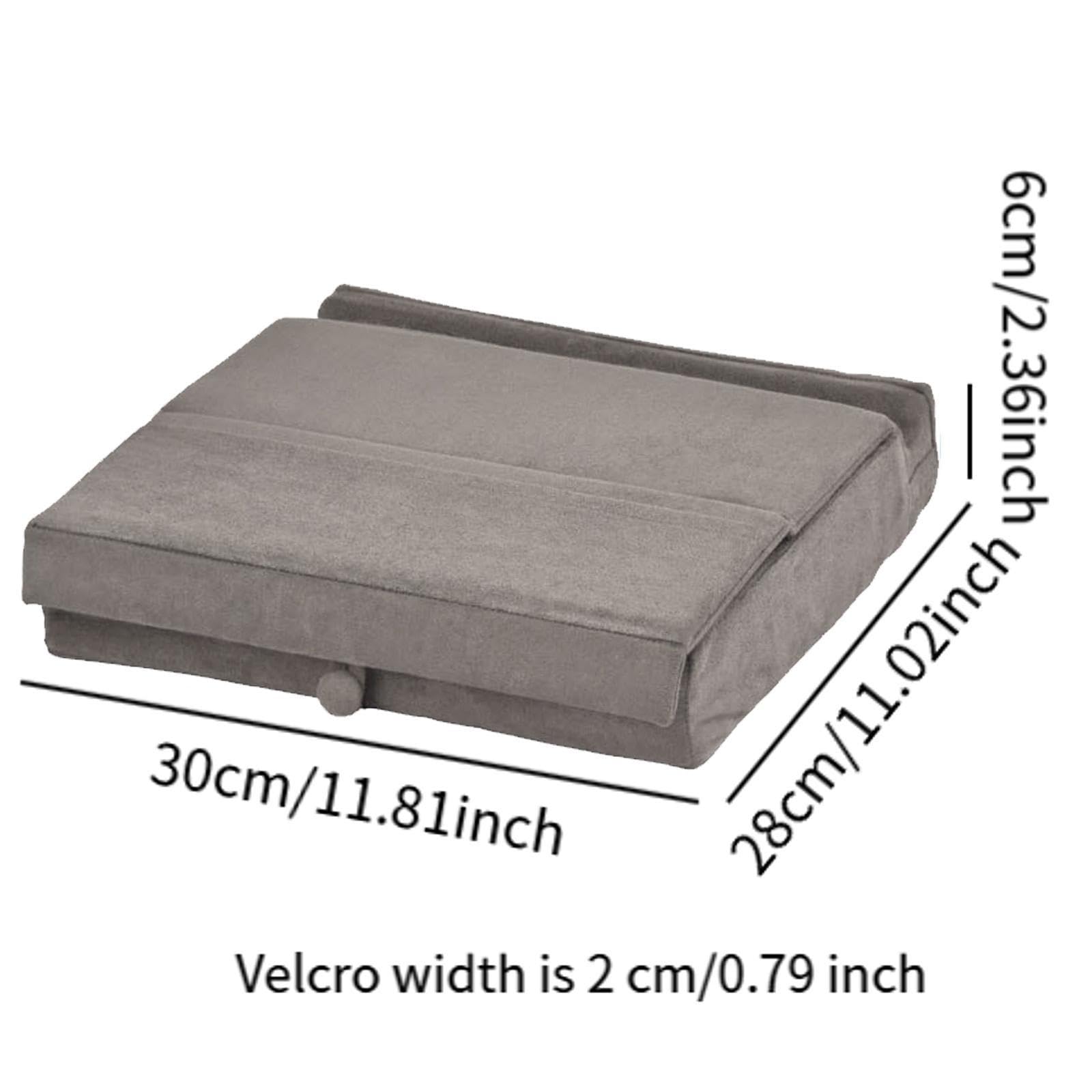 Supporto per Tablet Cuscino Stand Regolabile Supporto Portatile Cuscino Porta Tablet con Tasche Materiale Morbido Poliestere Adatto per S, Grigio