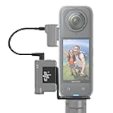 Insta 360 X4 DJI Mic Mini Mount, Invisible Mic Bracket for Insta360 X4 Accessories, Compatible with Insta360 X4 / X3（with 3.5mm Audio Cable）