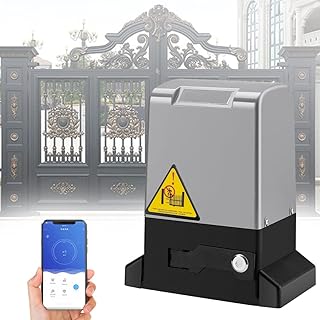 Sliding Gate Opener Kit 370W/550W/750W/1200W, Heavy Duty Gate Operator for Gate Up to 2000kg gate Motor, Rack Driven Security Gate Operator with 2 Remote Control,750W