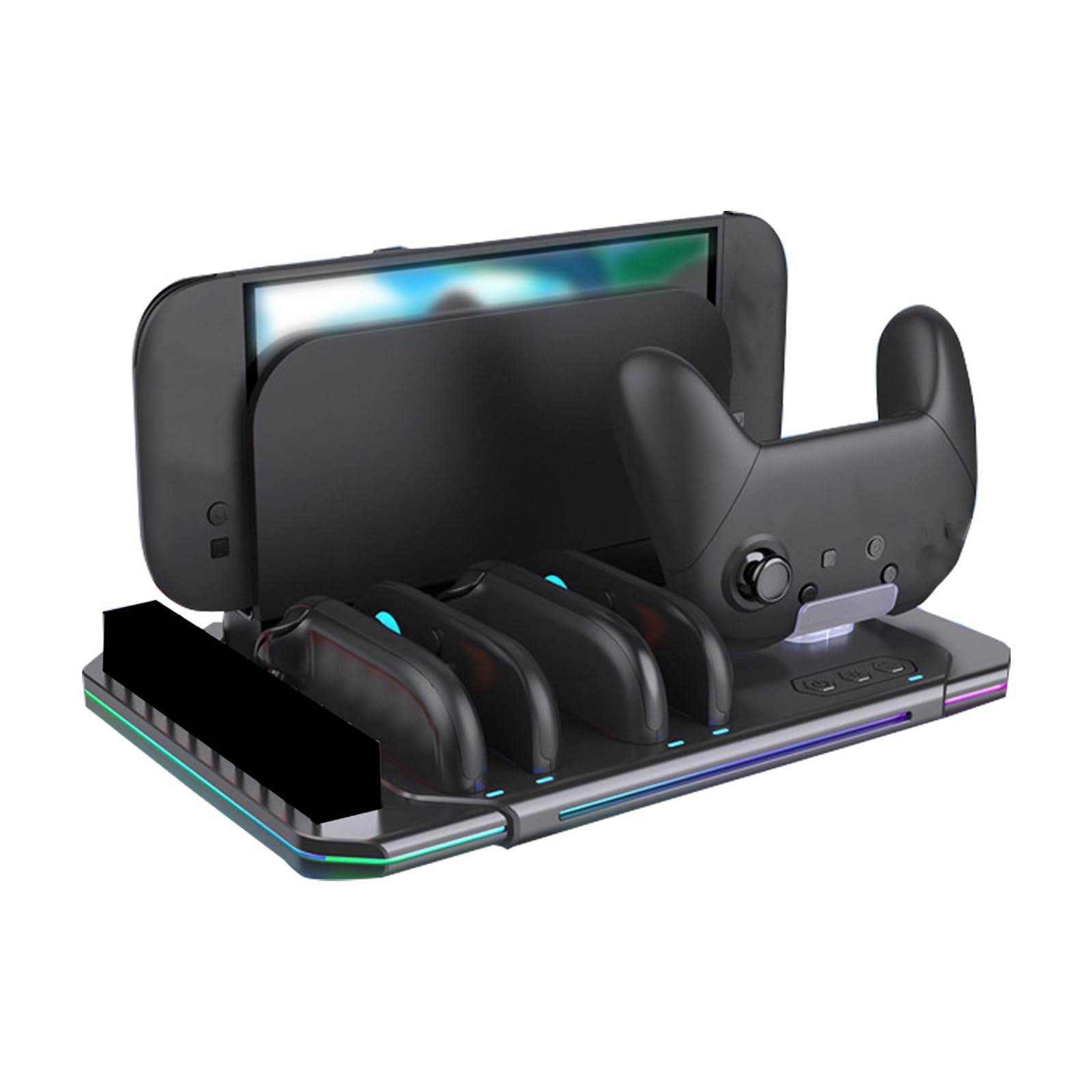 Multi-funzione Dock di Ricarica Stand Ventola di Raffreddamento Scheda di Memoria per NS2 Base con Indicatore LED
