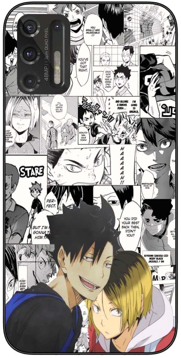 Compatible with Moto G Stylus 2021 Case Haik'yuu Kozume N with Kenma 966 TPU Shockproof Protective Soft Slim Thin Phone Case Black