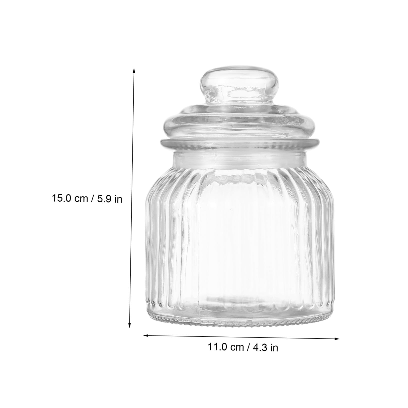 VICASKY Glas Vorratsgläser Luftdicht und Spülmaschinenfest mit Deckel 2 Stück 650ml Aufbewahrung von Süßigkeiten und Trockenfrüchten für Weihnachten und Party