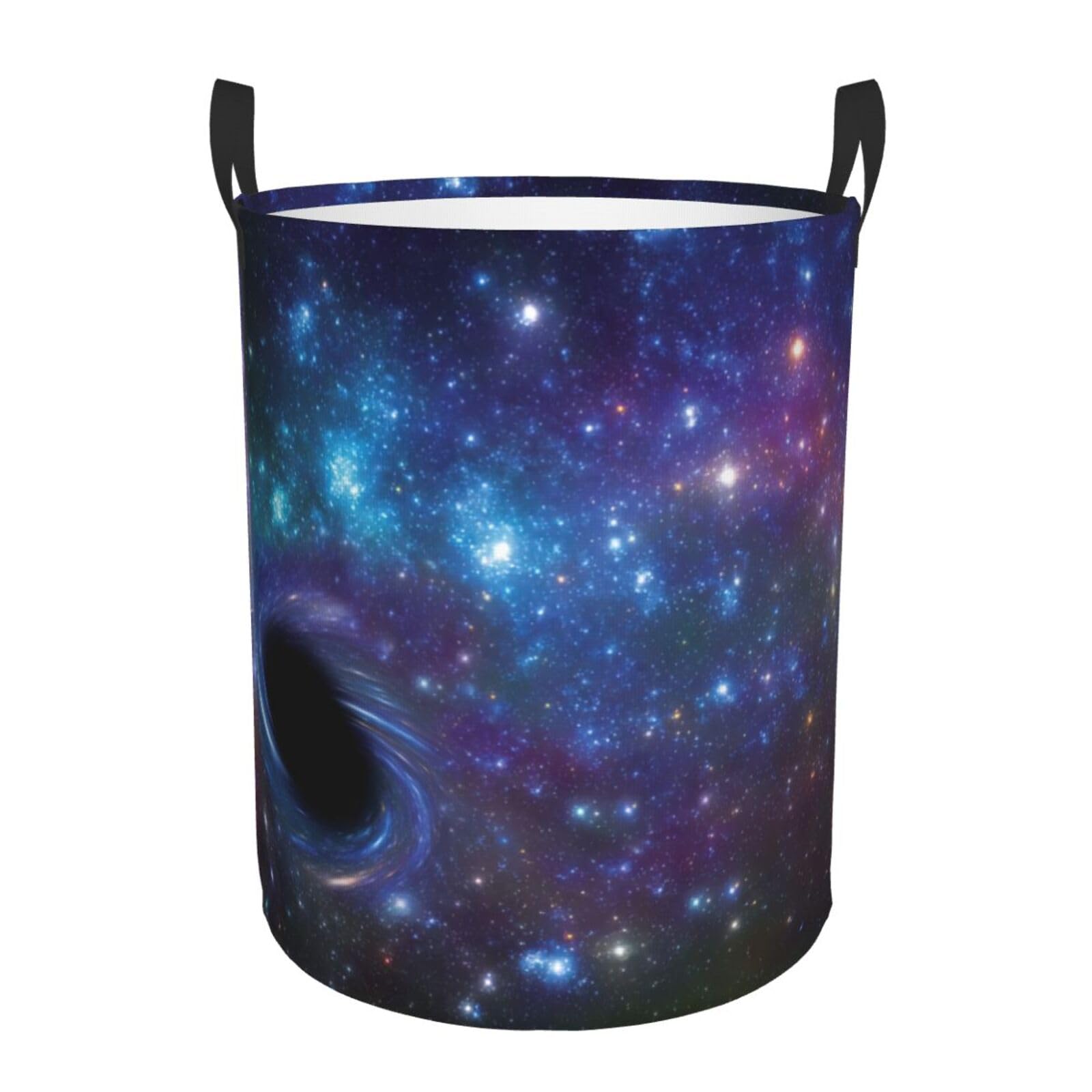 S Collapsible Round Galaxy Print Laundry Hamper