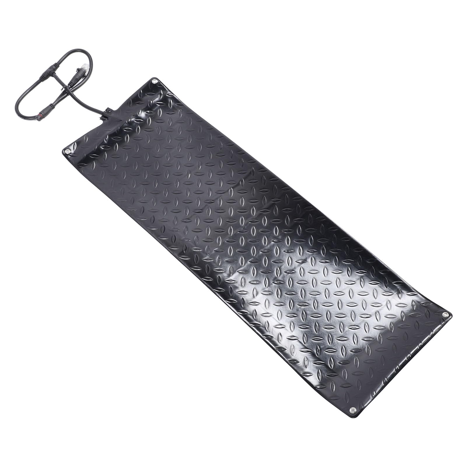 Snow Melting Mat Non Slip Rubber Winter Heated Mat 4PCS 10x30in 2Pin Series Type for Outdoor Roof Stairs Driveway Walkway with Water Proof Performance and Fast Heat Melting Rate