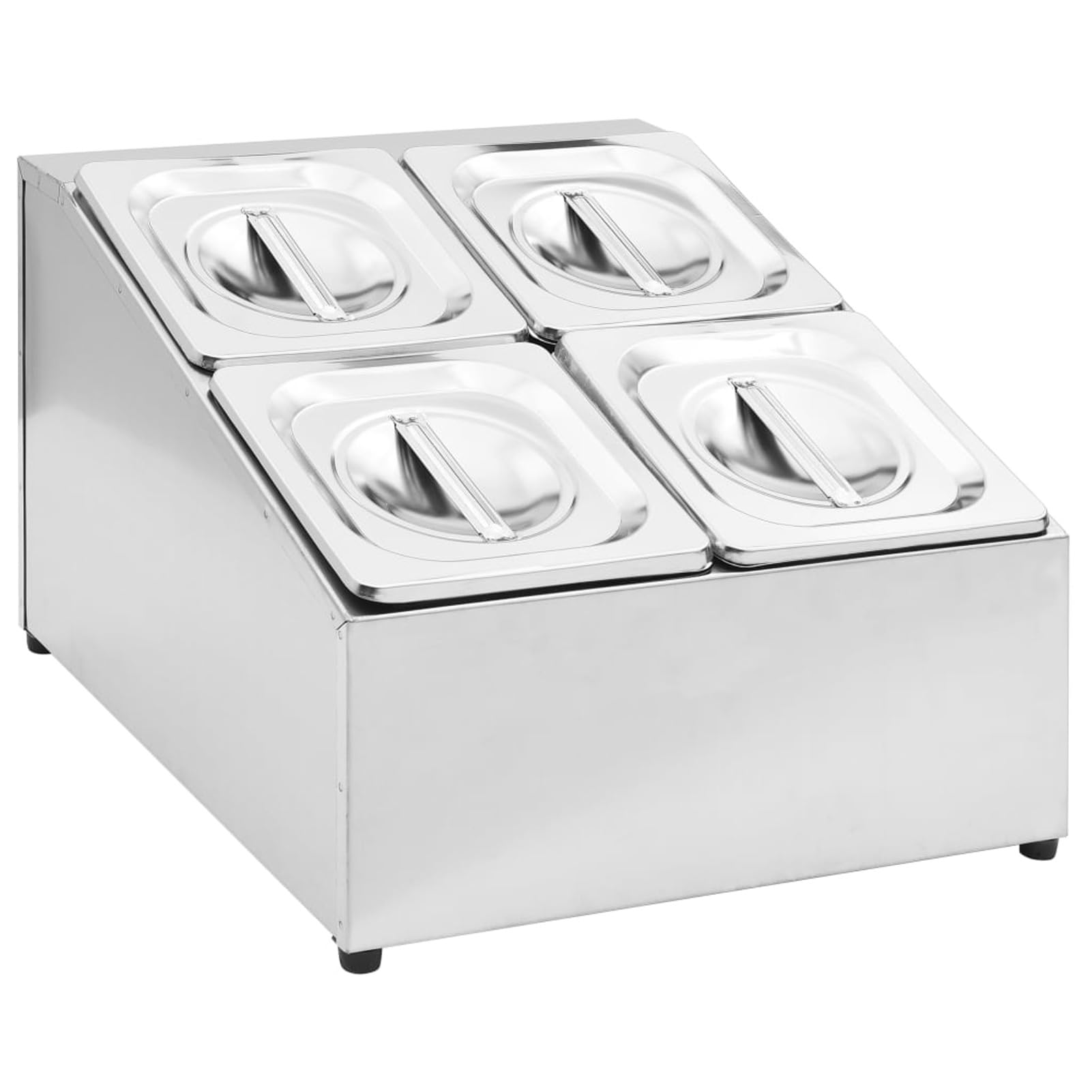Homgoday Gastronorm - Soporte Gastronorm con 4 contenedores GN 1/6 de Aiaio Inox, muebles para casa, interior y exterior, salón o dormitorio