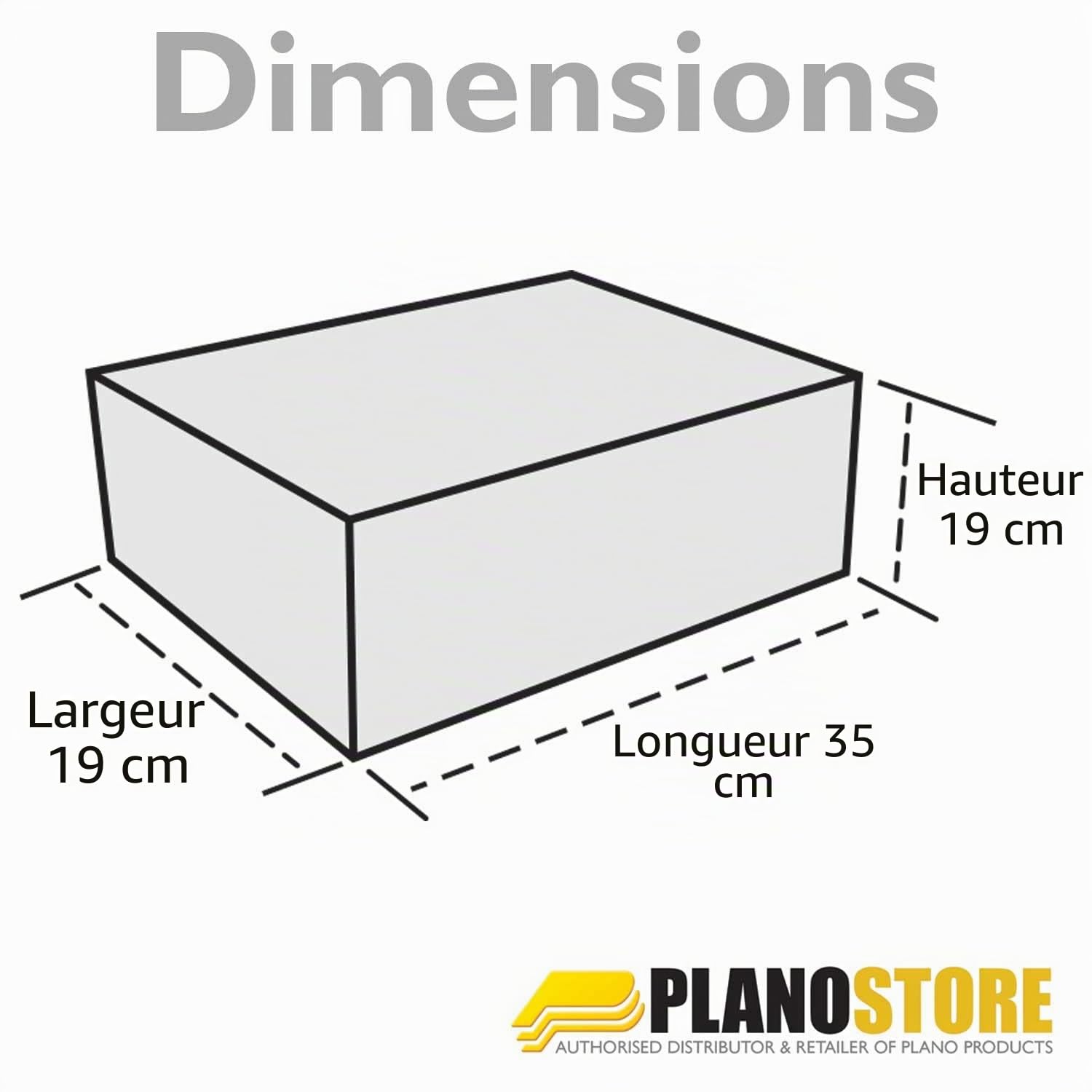 Plano Boîte de Rangement à 2 Plateaux avec Double accès par Le Haut, Bleu métallisé/Blanc cassé, Taille Unique