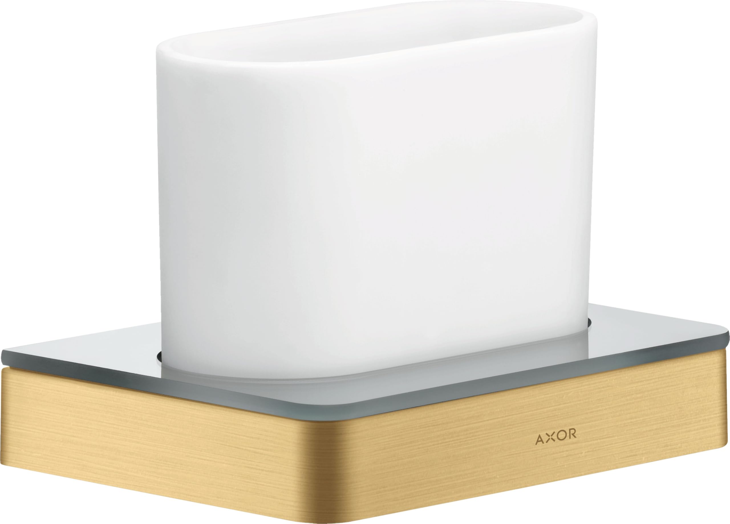 hansgrohe AXOR Universal Accesorios vaso cepillo de dientes, 42834250, Color: Brushed Gold Optic