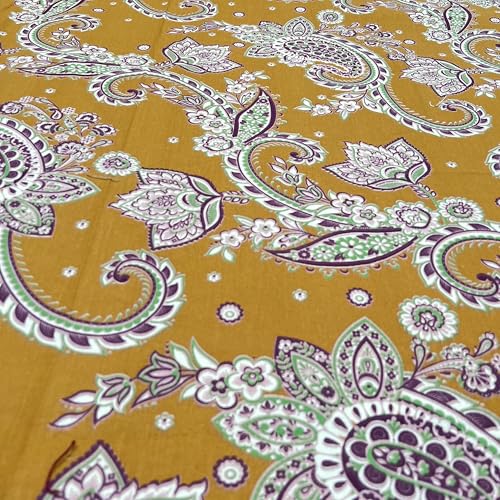 Image of Weave & Decor Super Soft Super Comfortable 144 TC 90x90 inches Printed Cotton Double Bed Bedsheet with Two Pillow Covers