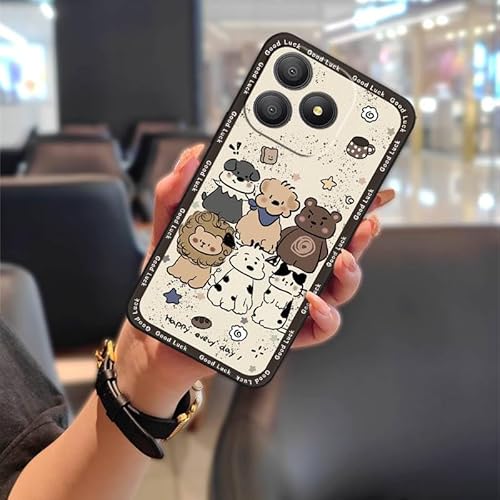 Phone Case Compatible with Blackview Wave 9C, Graffiti Back Cover Waterproof Dirt-resistant Soft case TPU Animals Silicone Durab