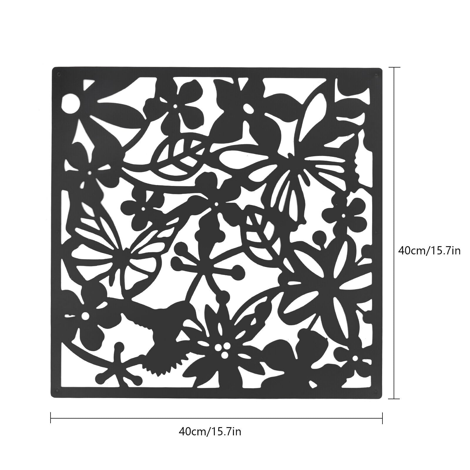Set di 12 pannelli da parete neri da appendere, decorazione moderna per la casa, 40 x 40 cm, elegante decorazione da parete per soggiorno e ufficio, pannelli espositivi versatili per qualsiasi spazio