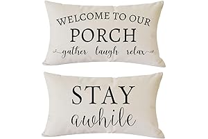 Welcome To Our Porch Farmhouse Throw Pillow Covers: A Warm Embrace for Outdoor Patio Decor