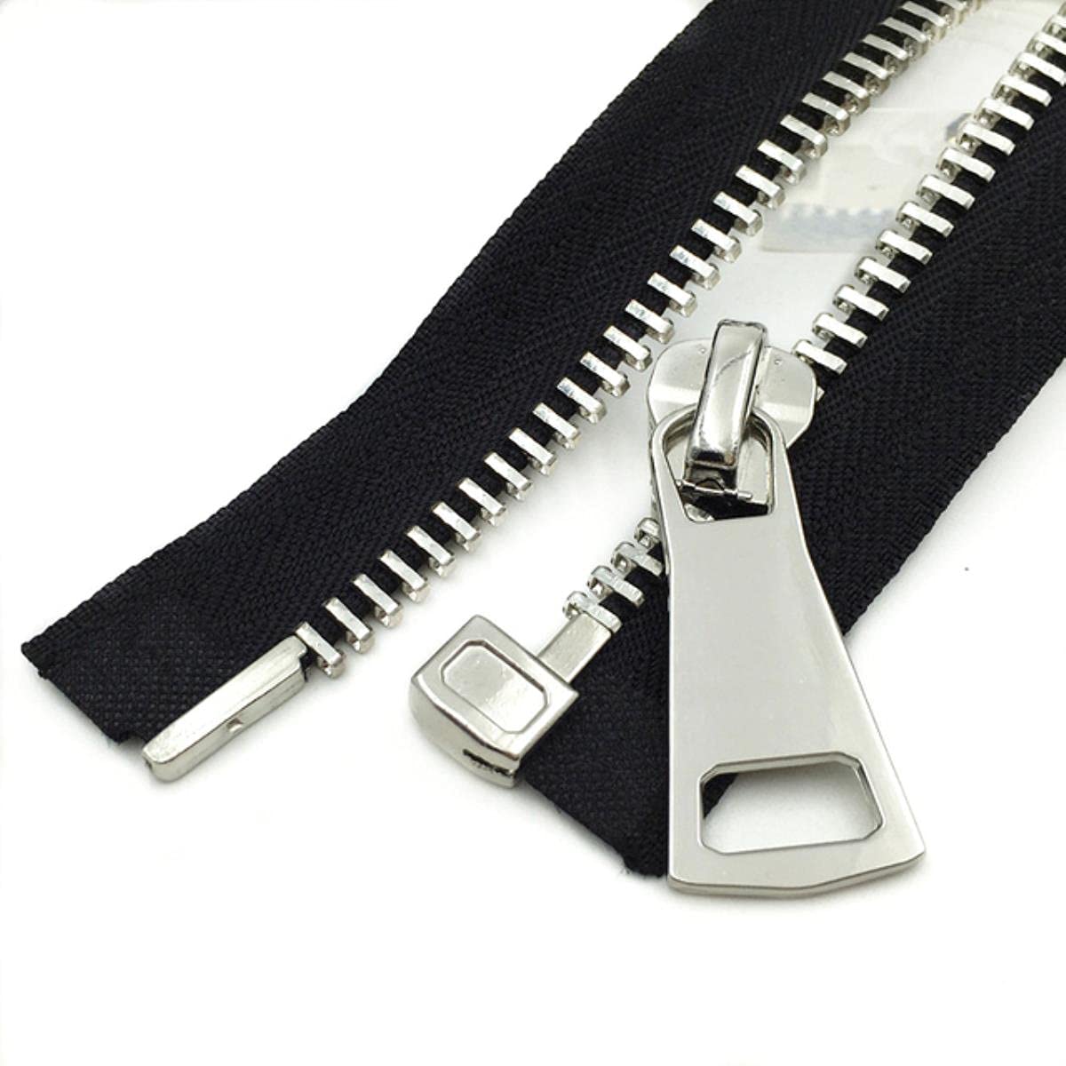 Estrattore Ziper, fissatore di cerniere, Sliders Zipper,Sewing Zips,Ended Zip Fasteners,1/2pc 10# Metal Large Zippers Open-end Zip for Jacket Leather Coat Ultra Wide