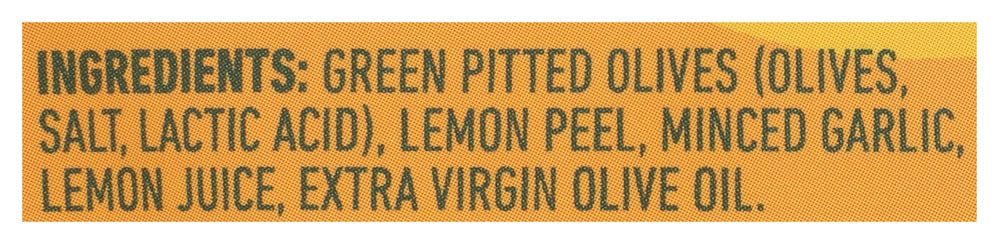 Miniatura 9 de Freestyle Snacks Aceitunas verdes con ajo y limón, 4 onzas