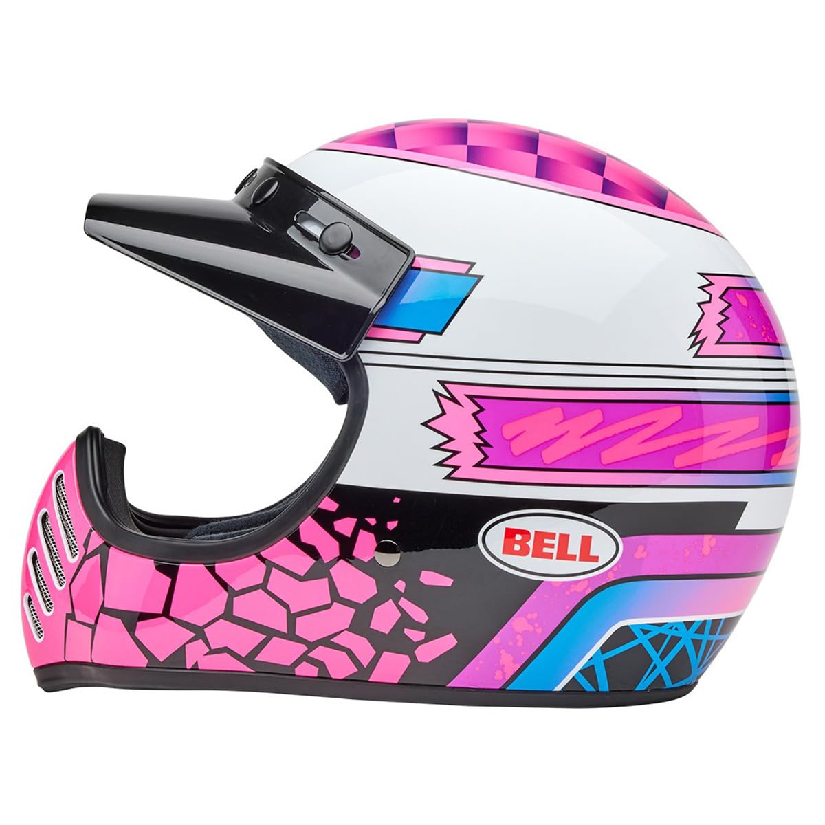 Amazon.com : Bell Moto Moto-3 Pink/Purple Deathspray X-Large