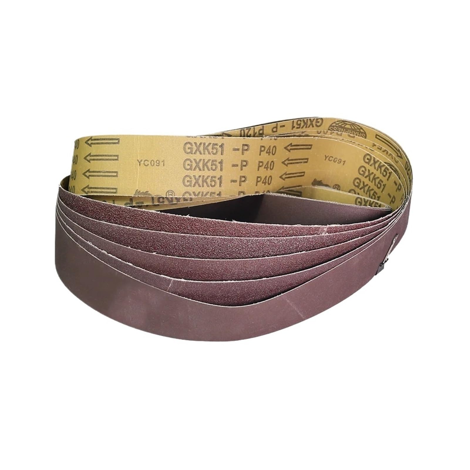Nastri abrasivi da 10 pezzi 2"x63" 1600x50mm for smerigliatura e lucidatura di legno e metallo(P40)