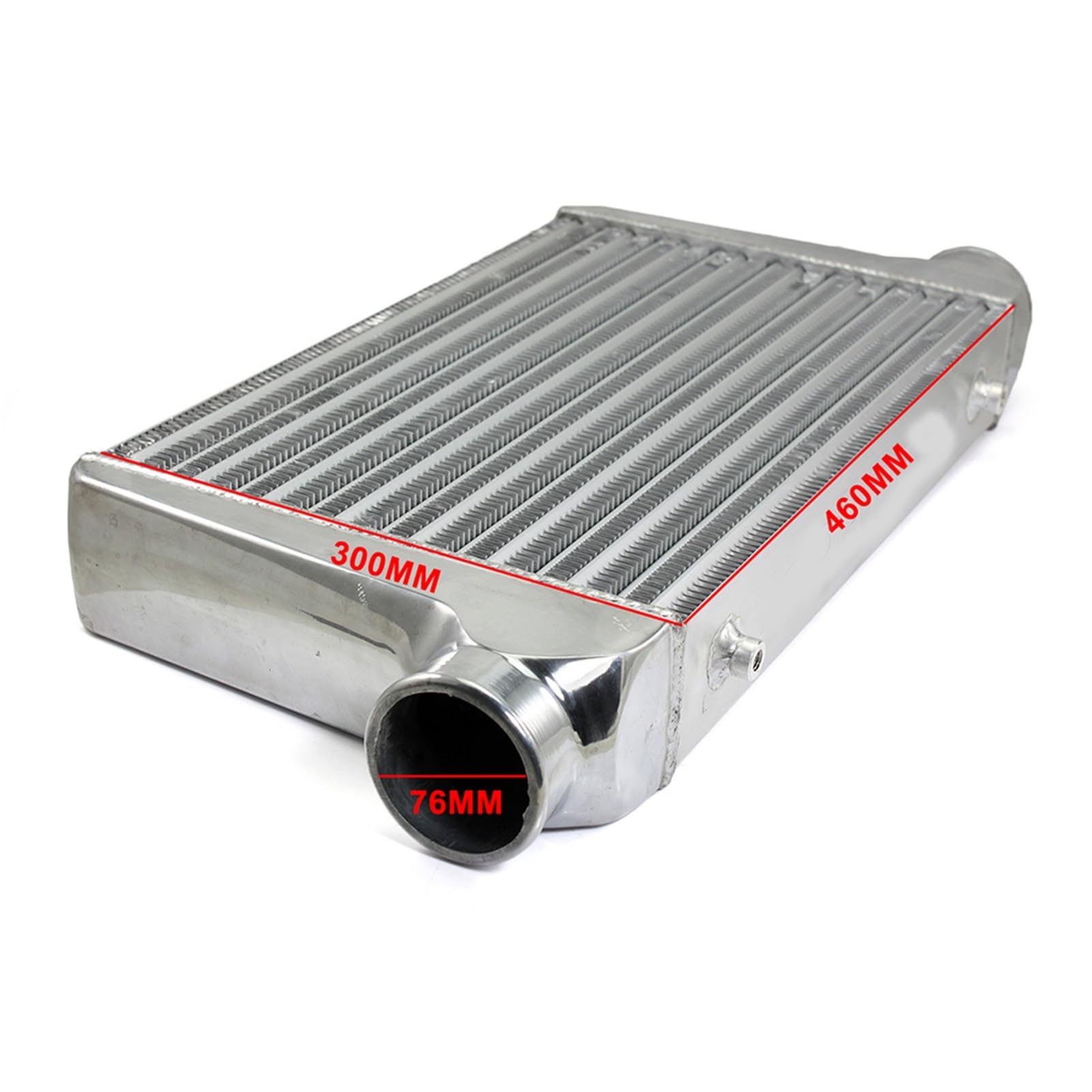 Chłodnica aluminiowa R-EP Intercooler Uniwersalny 460x300x76mm Aluminiowy Chłodnica Wlot 3 cale Wylot 76mm Zimne Powietrze Do Samochodów Turbo
