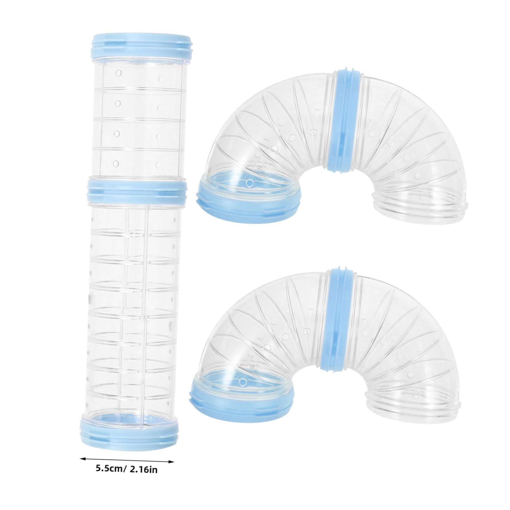 ibasenice 2Sets External Hamster Tunnel Pipes Clear Cage Accessories for Hamster Exploration and Exercise and for Indoor Outdoor Use