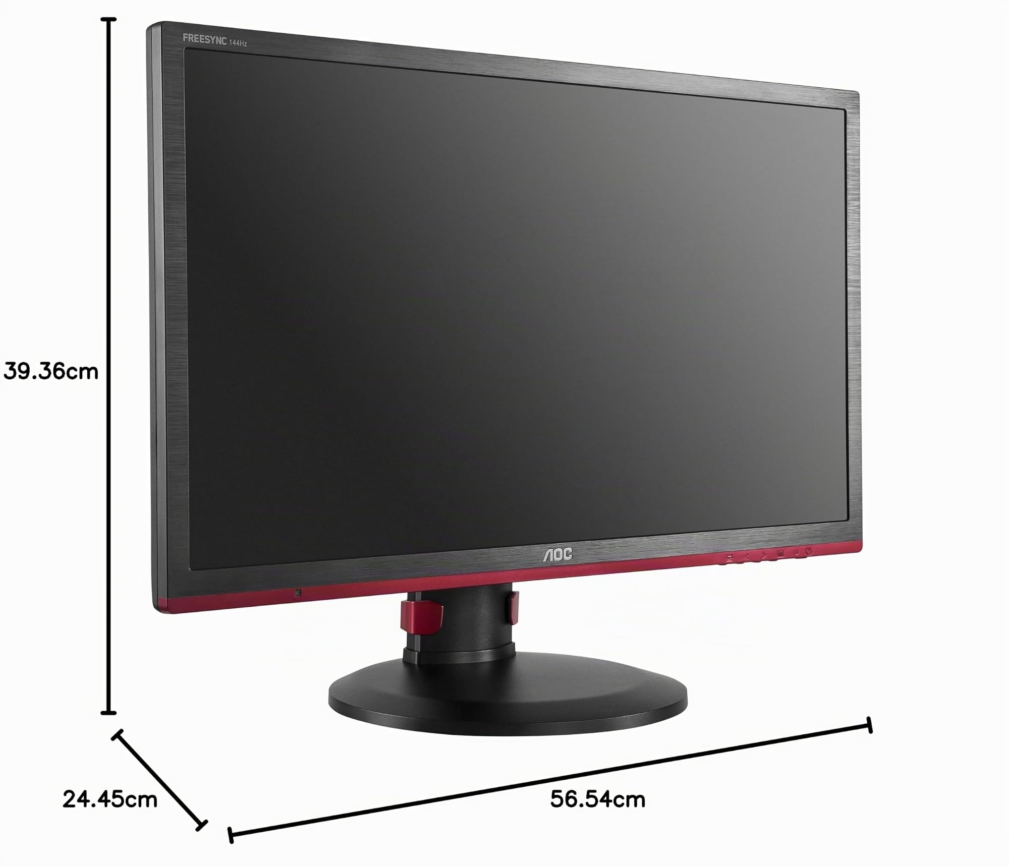AOC G2460PF Monitor Gaming da 24", FHD, 1920x1080, 144Hz, 1 msec, Speaker, D-Sub, HDMI, DP, 4 Porte USB, Nero