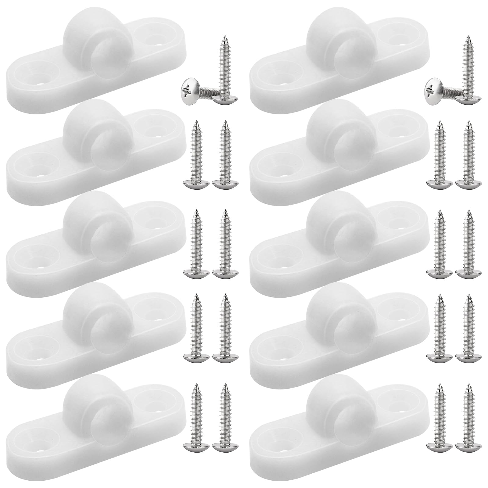 Juego de 10 Ojales para Toldos para Caravana y Caravana con 20 Tornillos, Instalación Vertical y Horizontal (Horizontal)